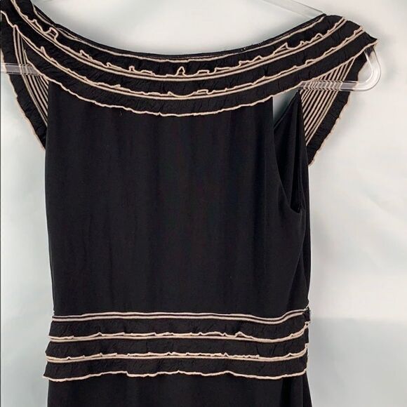 Max Studio black ruffled knit top - Picture 7 of 8